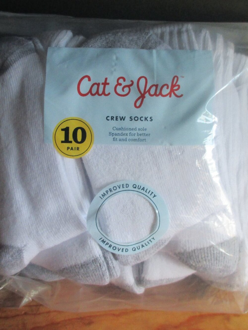 CAT & JACK CREW SOCKS/CHILDREN/10 PAIR/SIZE M/NEW